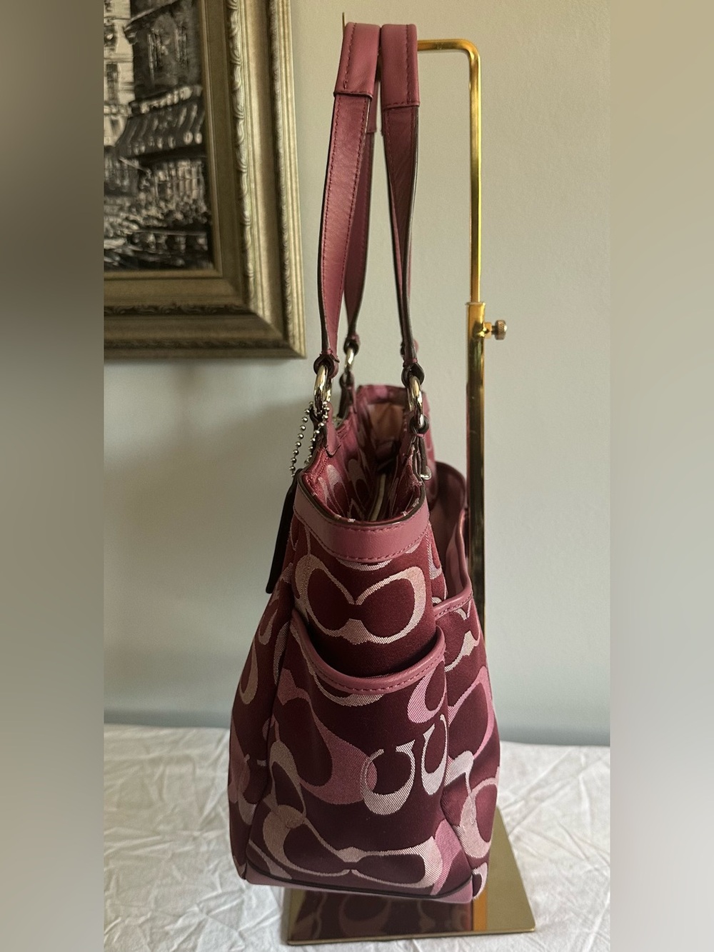 Coach Pink Gallery Optic Signature Y2K Tote - Picture 5 of 16